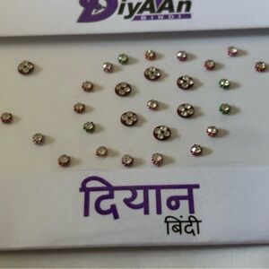 Large pack of diamond studded bindis, forehead gems